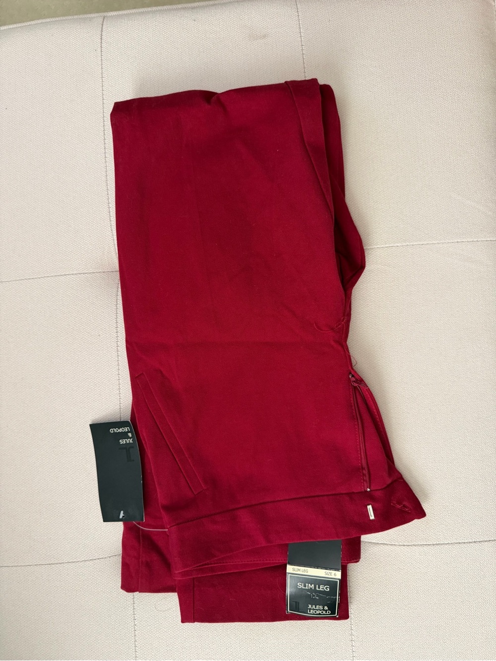 Women’s High-Rise Red Stretch Jeans - Picture 3 of 3